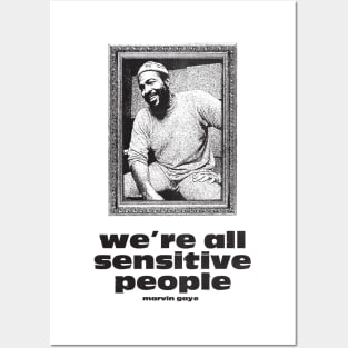 we're all sensitive people - marvin gaye framed vintage Posters and Art